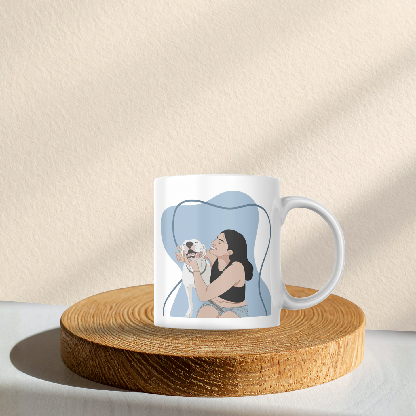Taza personalizada con ilustración artística